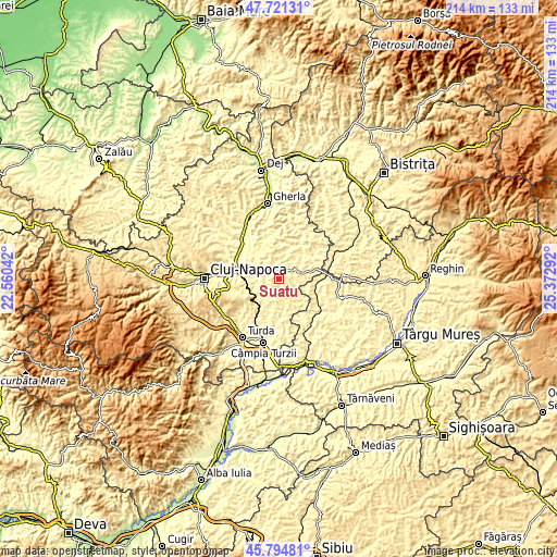 Topographic map of Suatu