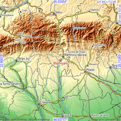 Topographic map of Stolniceni