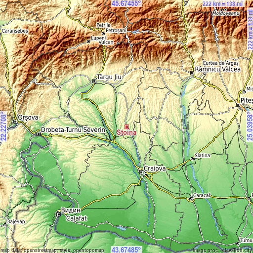 Topographic map of Stoina