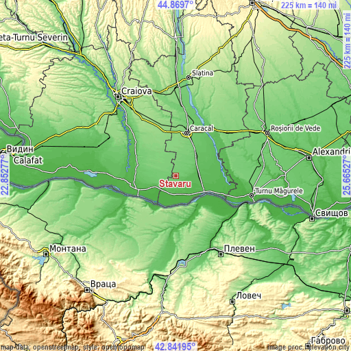 Topographic map of Stăvaru