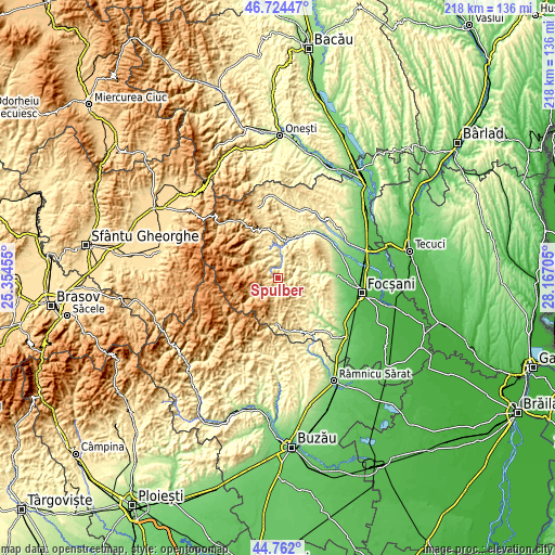 Topographic map of Spulber