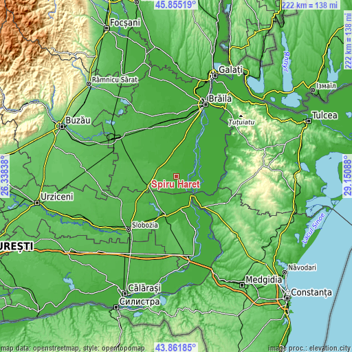 Topographic map of Spiru Haret