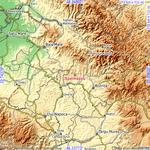 Topographic map of Spermezeu