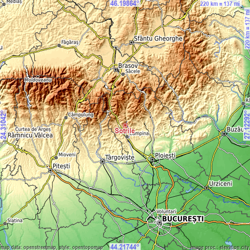 Topographic map of Şotrile