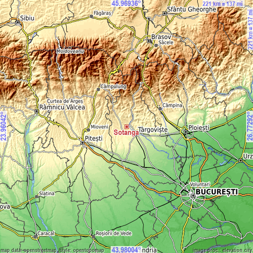 Topographic map of Şotânga