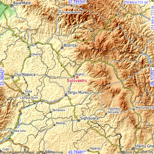 Topographic map of Solovăstru