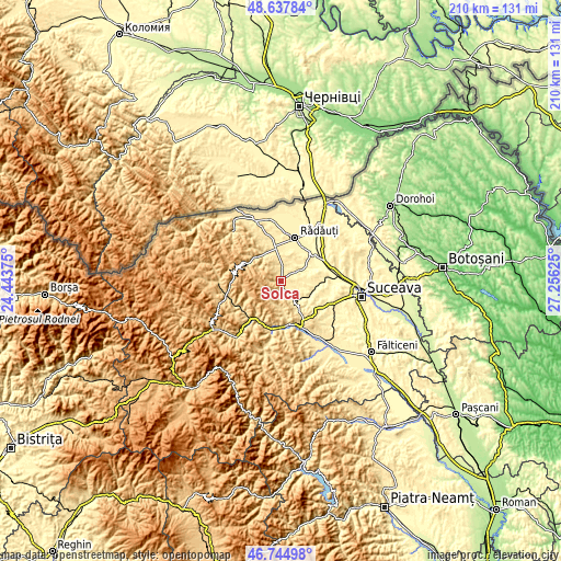 Topographic map of Solca