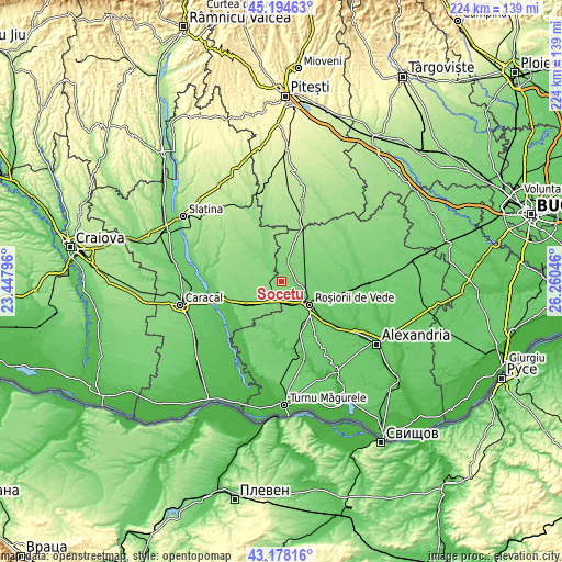 Topographic map of Socetu