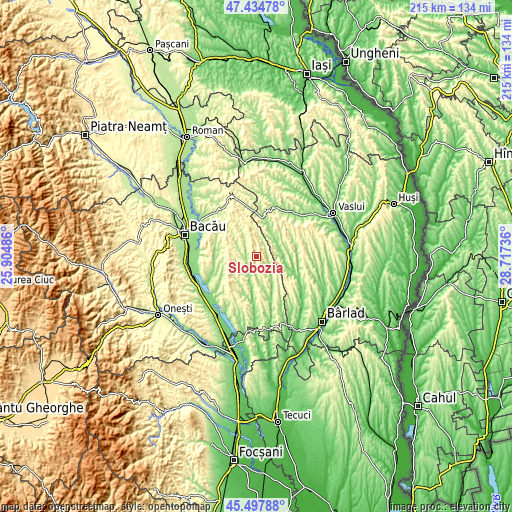 Topographic map of Slobozia