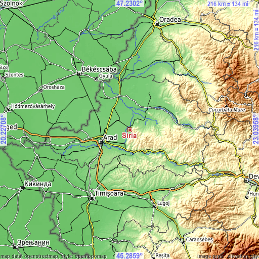 Topographic map of Şiria