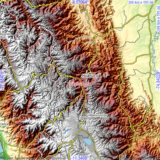 Topographic map of Cayhuayna