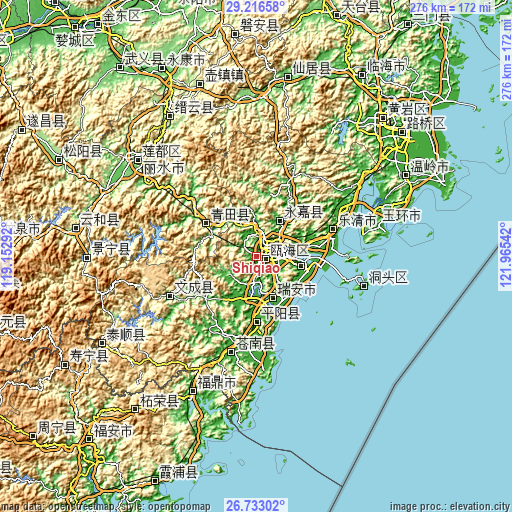 Topographic map of Shiqiao
