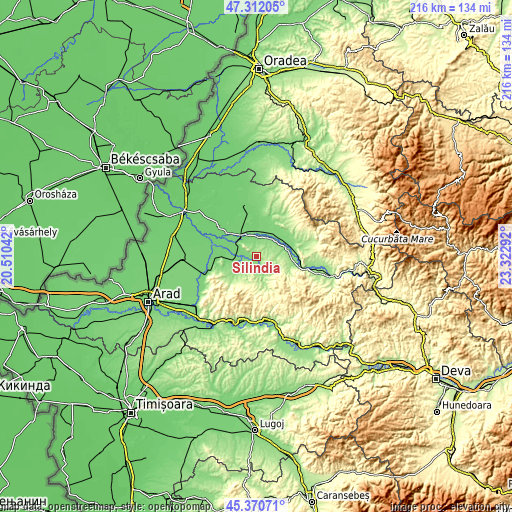 Topographic map of Şilindia