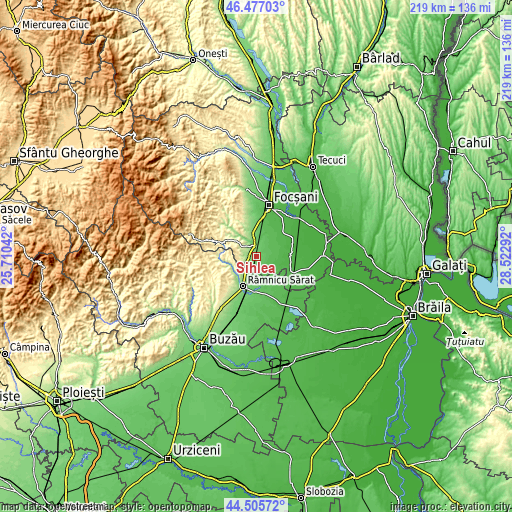 Topographic map of Sihlea