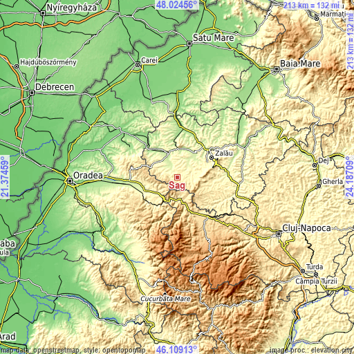 Topographic map of Sâg