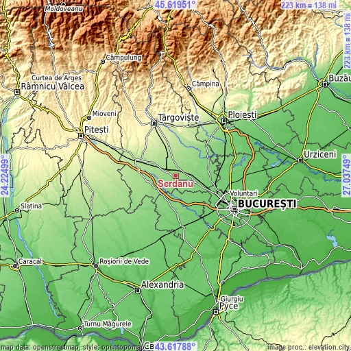 Topographic map of Serdanu