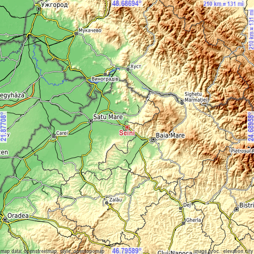 Topographic map of Seini