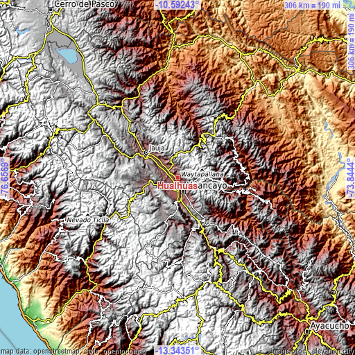 Topographic map of Hualhuas