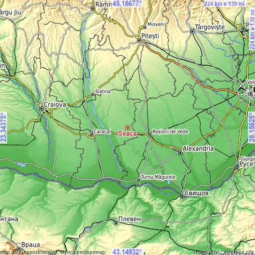 Topographic map of Seaca