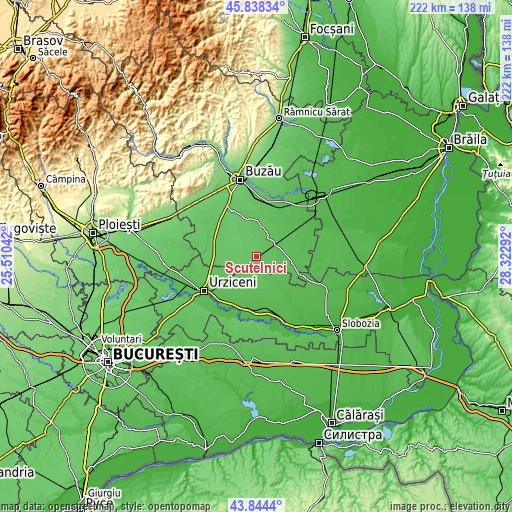 Topographic map of Scutelnici