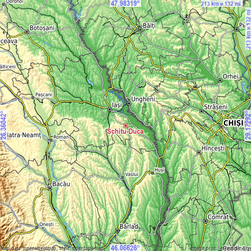 Topographic map of Schitu-Duca