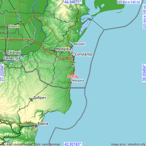 Topographic map of Schitu