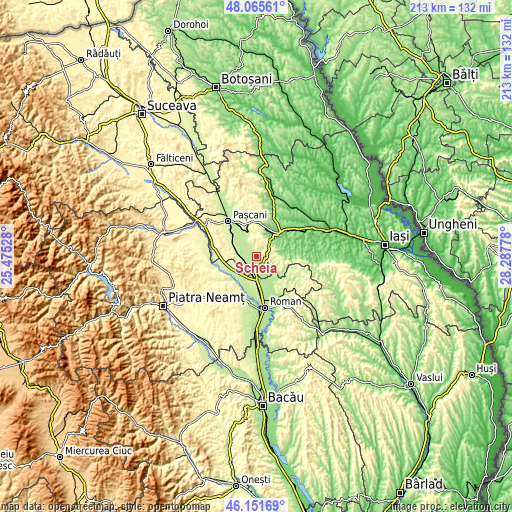 Topographic map of Scheia