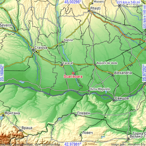 Topographic map of Scărişoara