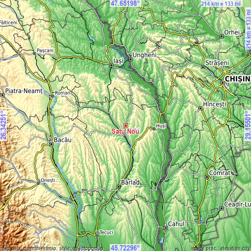 Topographic map of Satu Nou