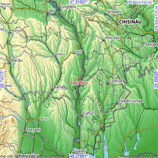 Topographic map of Satu Nou