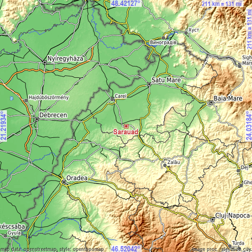 Topographic map of Sărăuad