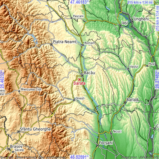 Topographic map of Sărata