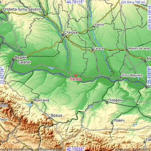 Topographic map of Sărata