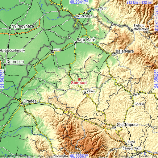 Topographic map of Şamşud