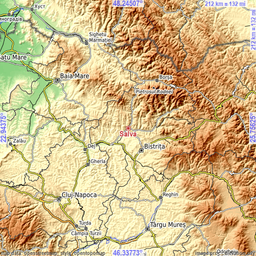 Topographic map of Salva