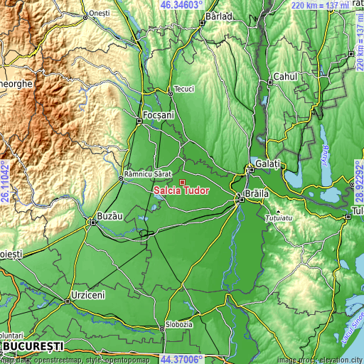 Topographic map of Salcia Tudor