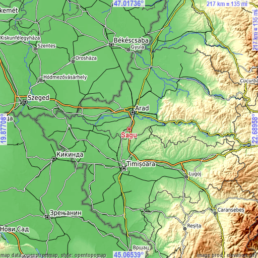 Topographic map of Şagu
