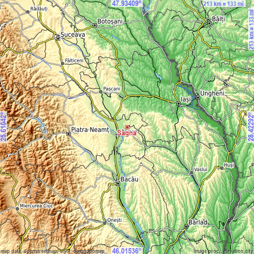 Topographic map of Sagna