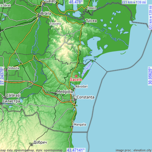 Topographic map of Săcele