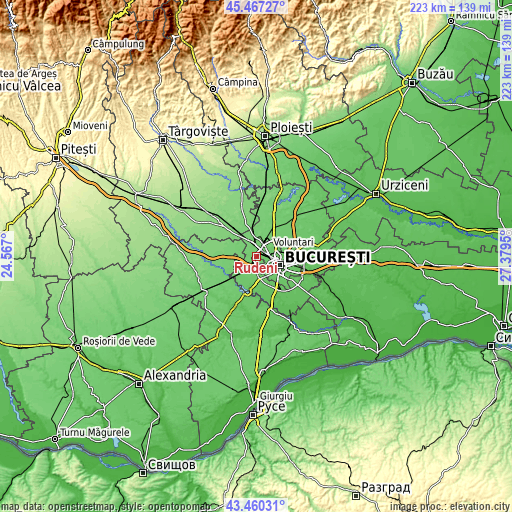 Topographic map of Rudeni