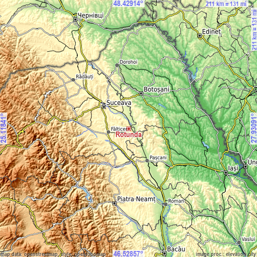 Topographic map of Rotunda