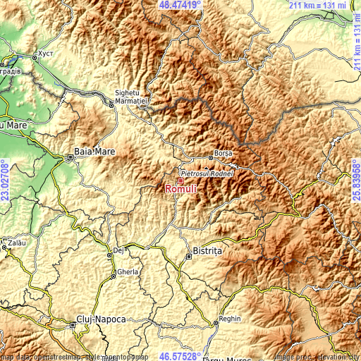 Topographic map of Romuli
