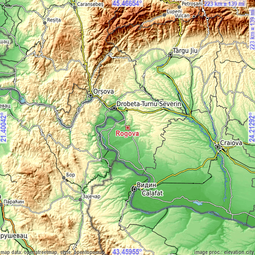 Topographic map of Rogova