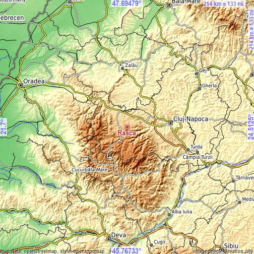 Topographic map of Râșca