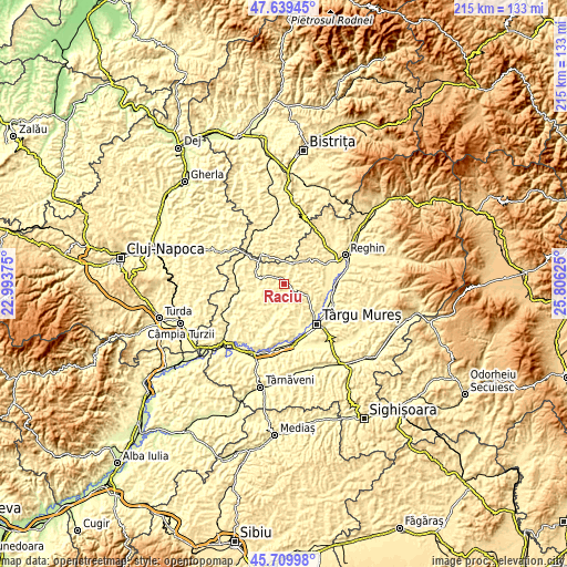 Topographic map of Râciu