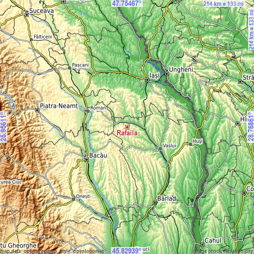 Topographic map of Rafaila