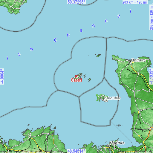 Topographic map of Castel