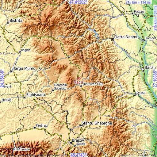 Topographic map of Racu