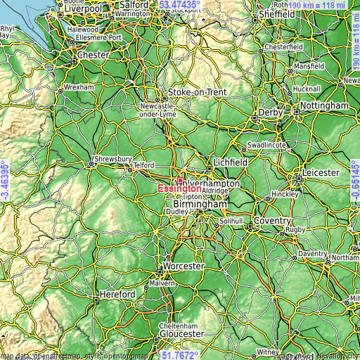 Topographic map of Essington