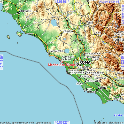 Topographic map of Marina San Nicola